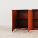Enfilade en palissandre monumental en bois zèbre laqué de style mid-century.