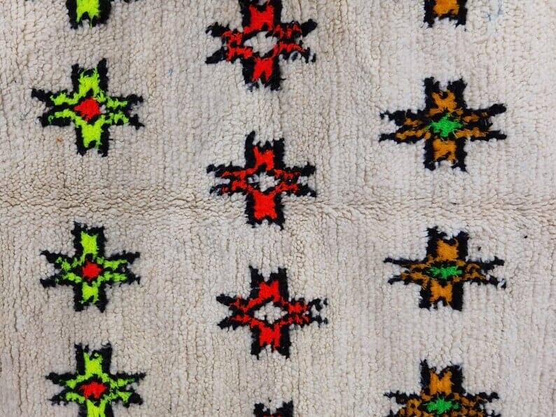 Traditional handmade pure wool Berber rug size 150 x 250 cm.