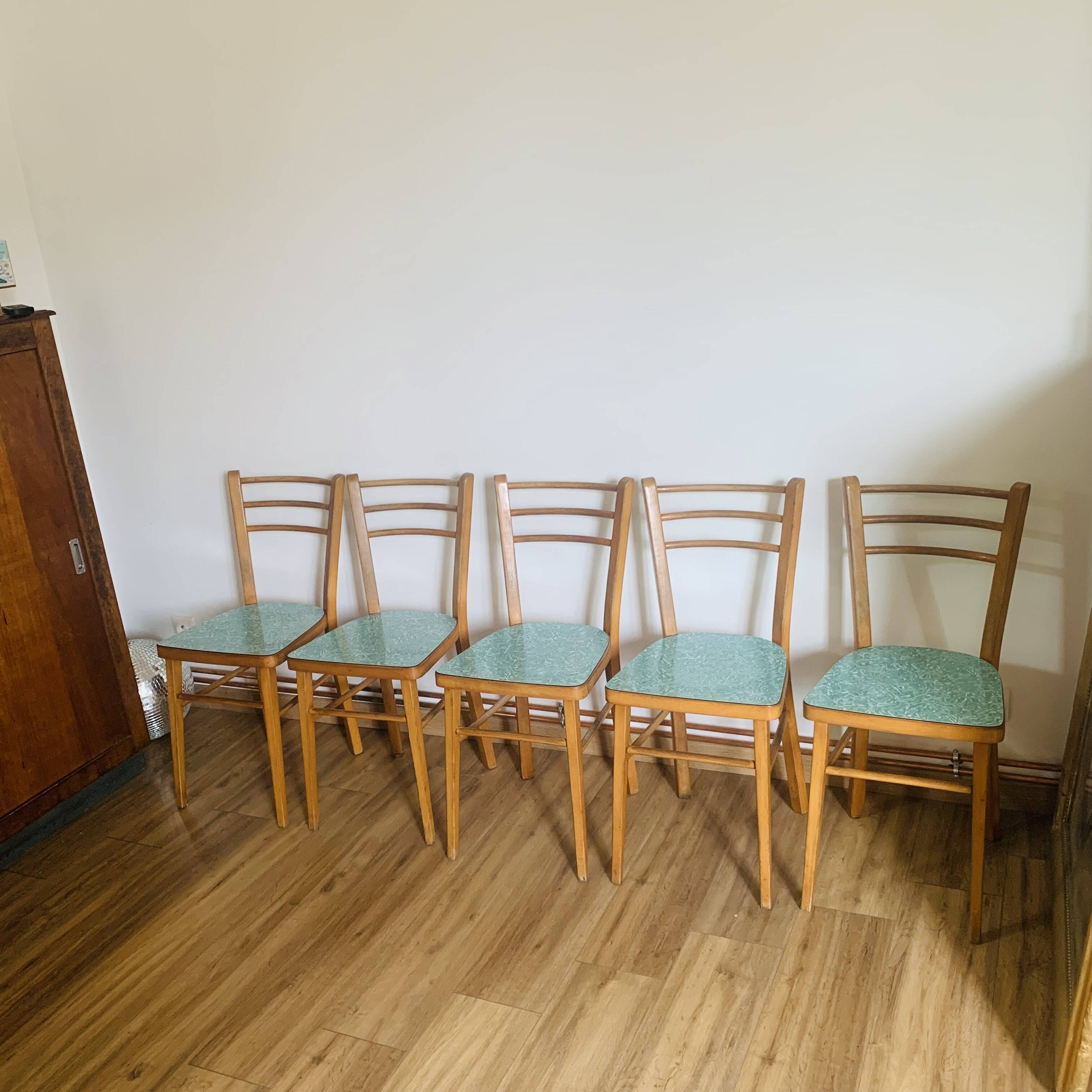 Set of 5 Baumann chairs