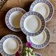 Set of 6 antique deep plates - Robinson de Badonvillier