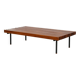 French slatted wood coffee table / bench, 1960s