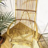 Paire fauteuils en rotin vintage