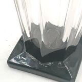 Crystal vase with 800 silver grape applications - 1970s, Italian production