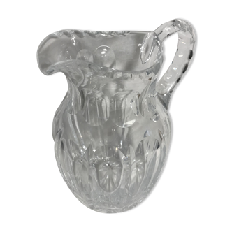 Former pitcher ewer molded crystal polished jug vintage