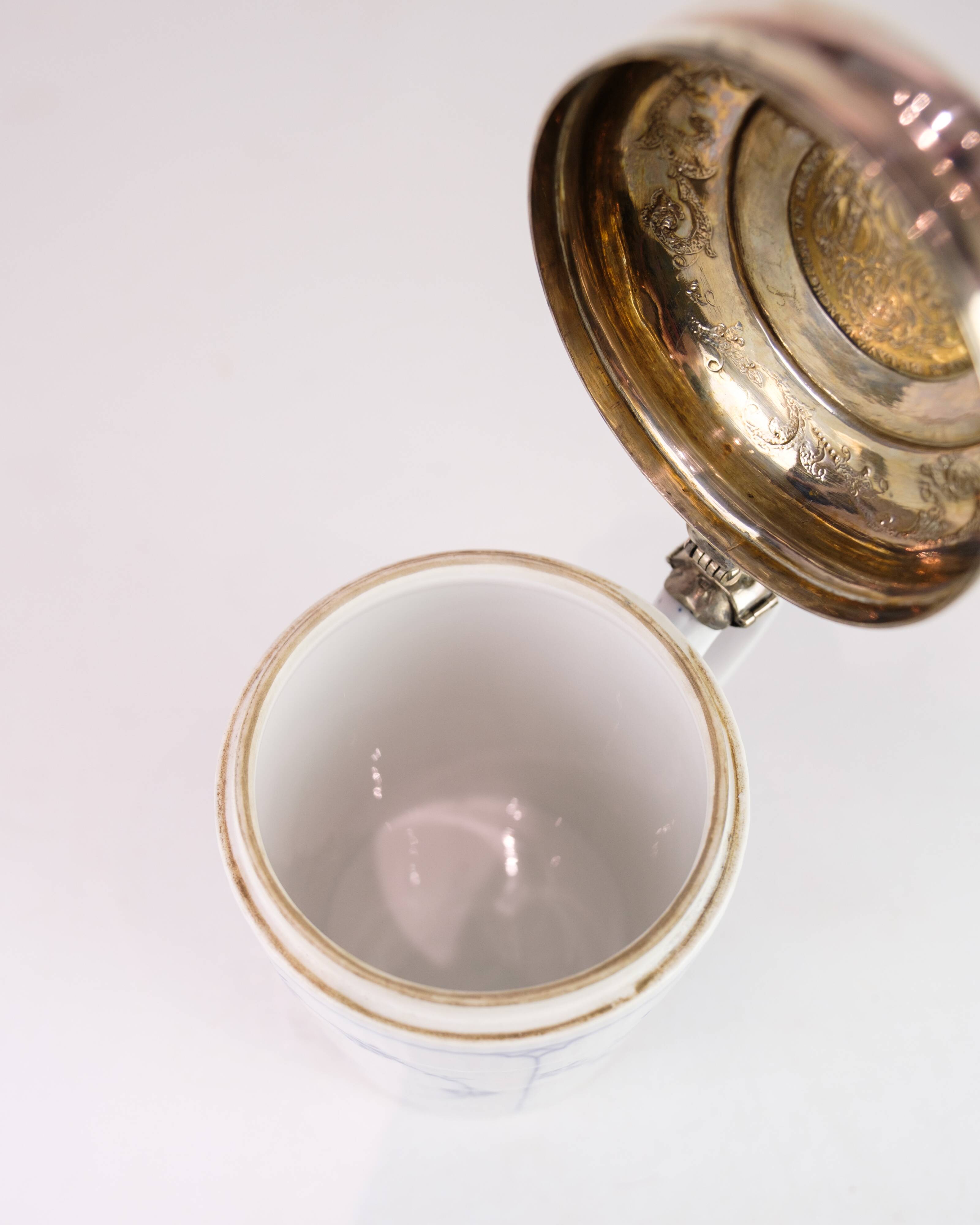 Mug With Baroque Lid Model 1/2023 Made In Porcelain By Royal Copenhagen