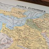 Printed in 1900, map of economic France.