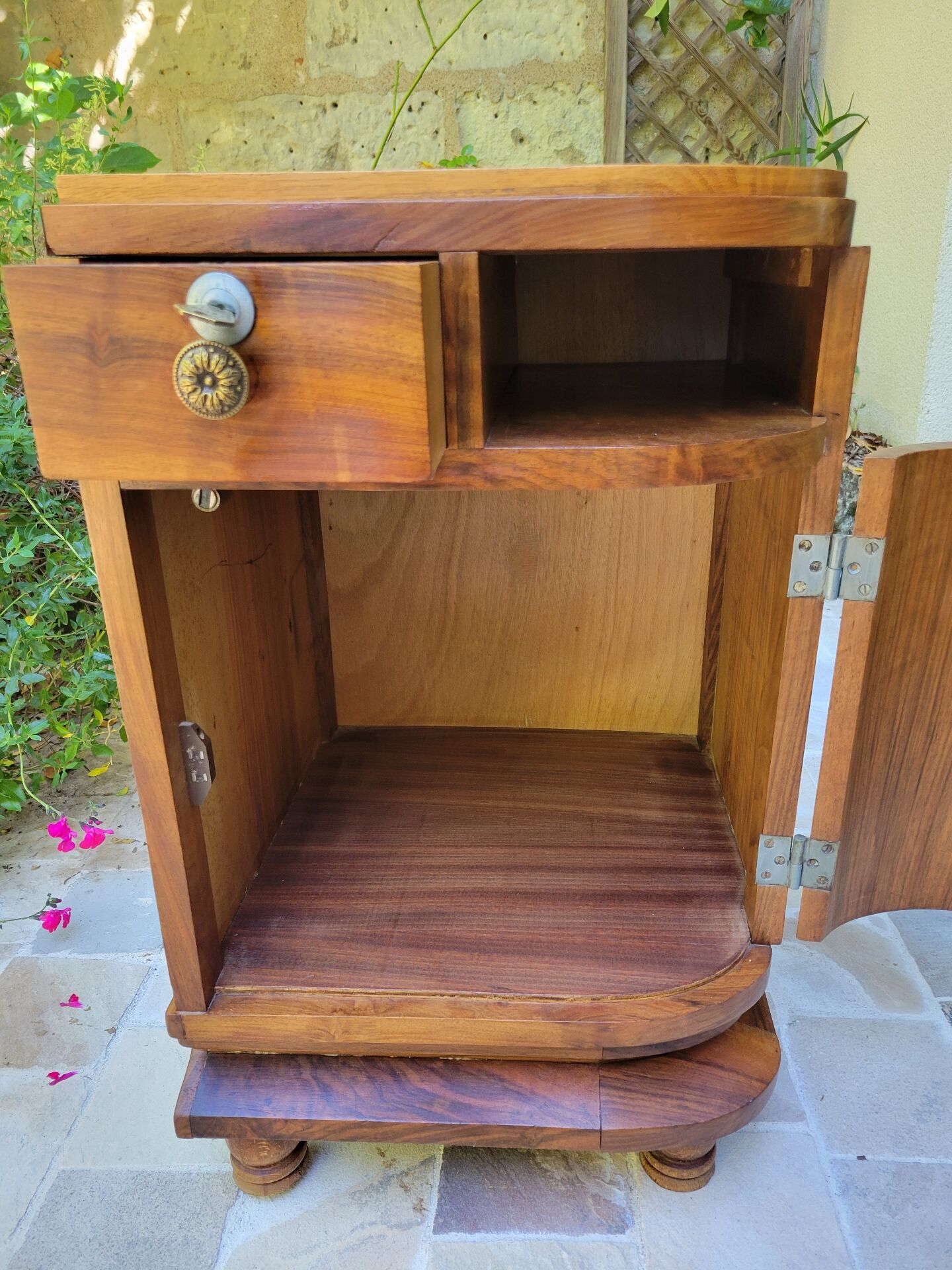 Art Deco bedside table or side table from the 1930s.