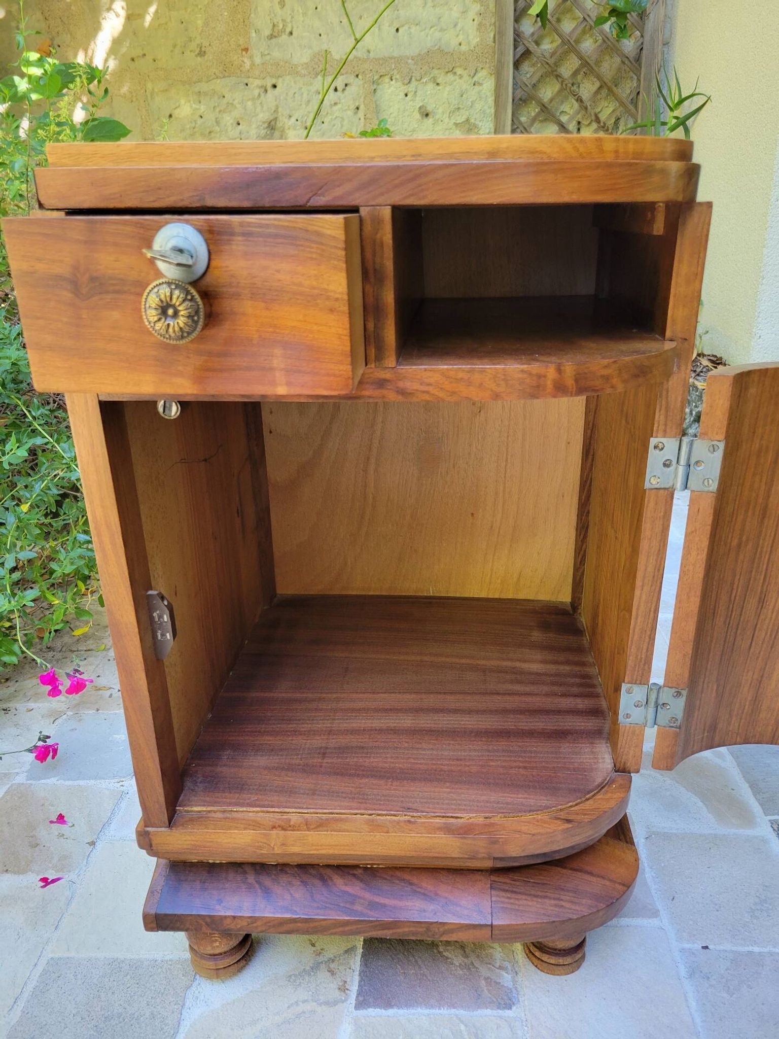 Art Deco bedside table or side table from the 1930s.