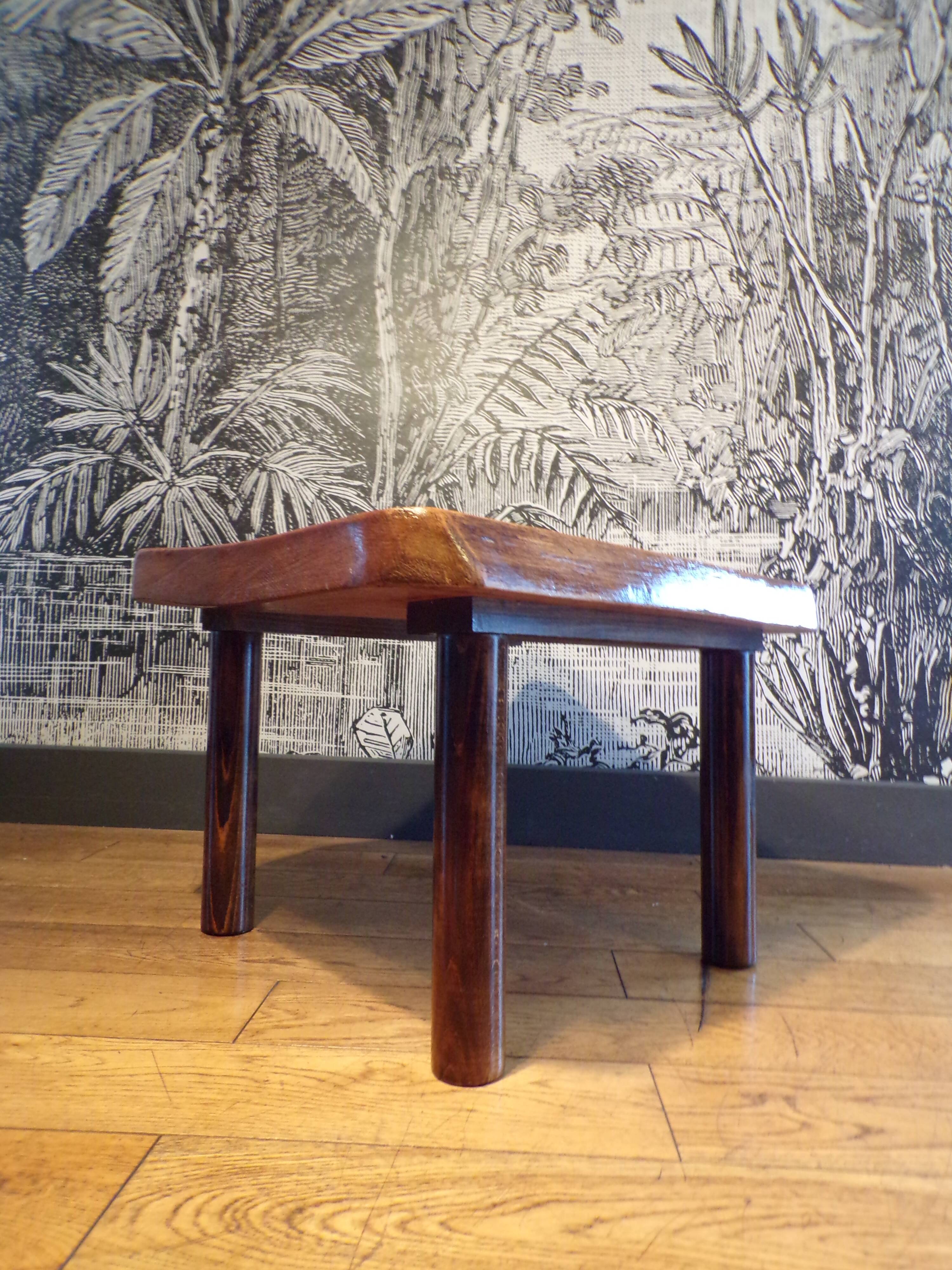 Brutalist coffee table in solid wood