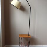 Floor lamp , scoubidou, and black painted metal