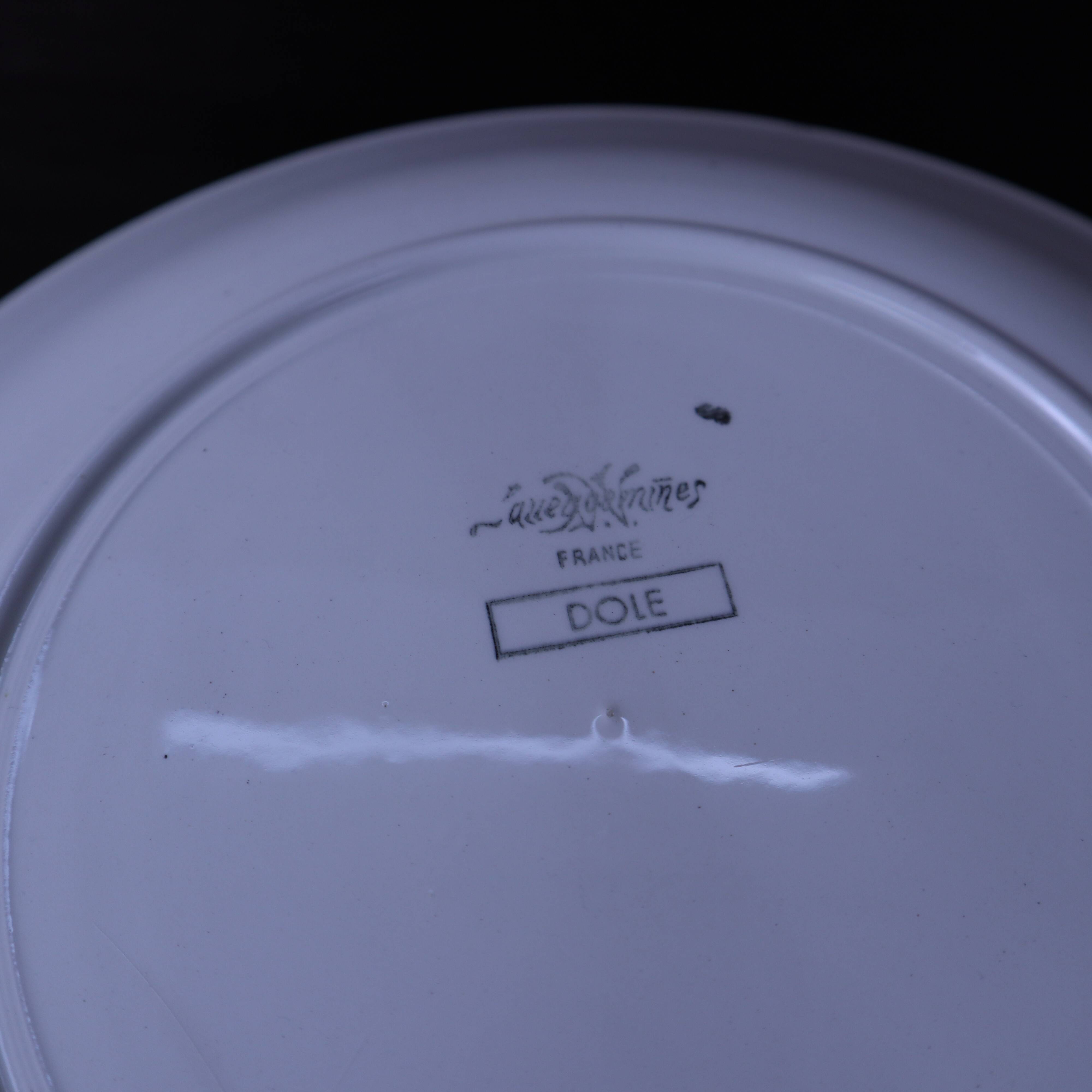Round serving plate Sarreguemines "Dole" 28cm