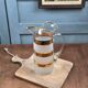 Vintage Art Deco golden glass orangeade jug