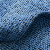 Shades of blue flatweave vintage rug 359x269cm