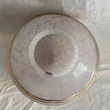 4 globes / white and gold lampshades / clichy glass