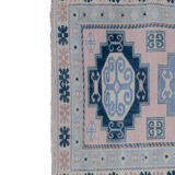 Vintage blue turkish Kars carpet, 1970s  95 x 137 cm