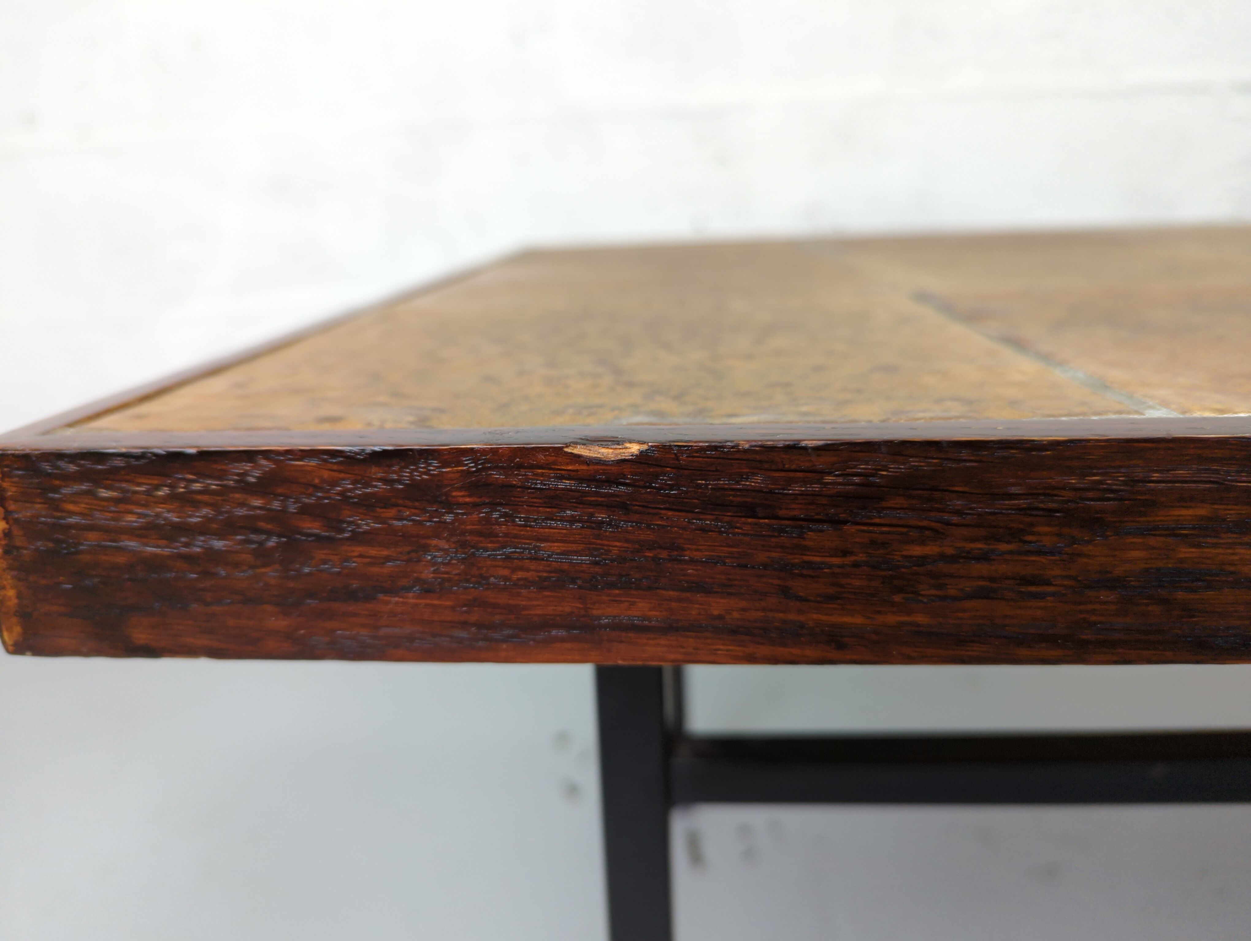 Metal and ceramic coffee table