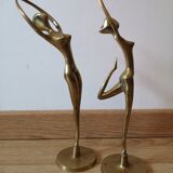 Vintage brass dancers duo