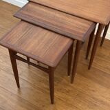 Nest of tables in teak from the 1960s.