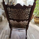 Leopard print rocking chair