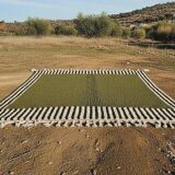 Authentic traditional natural wool beni ourain rug 3/4 m