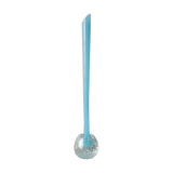 Vase soliflore en verre et opaline bleue