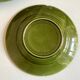 Set of 6 plates in green faience 1960
