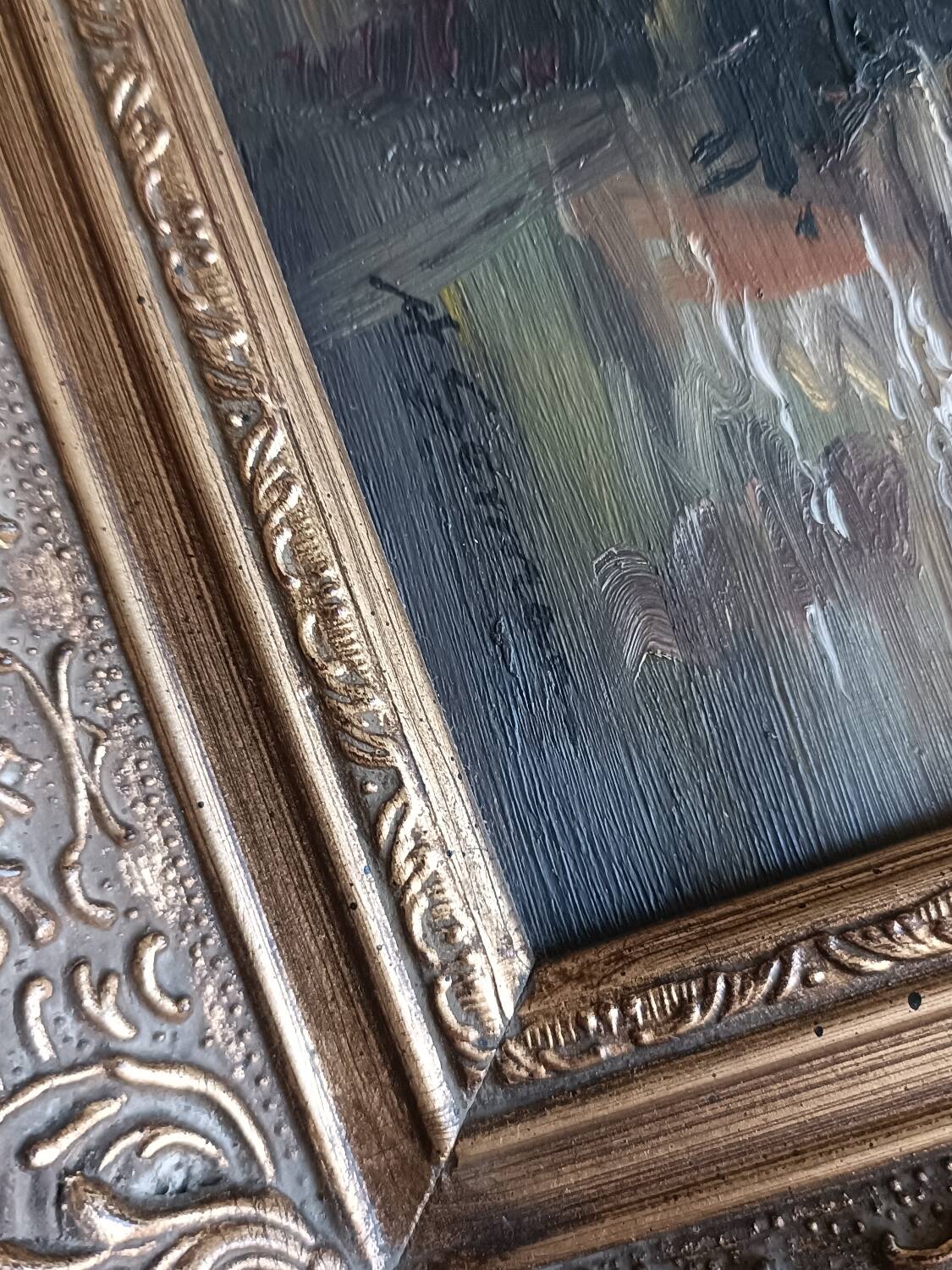 Tableau ancien, marine signée, fin XIXEME