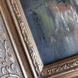 Old painting, signed seascape, late 19th century