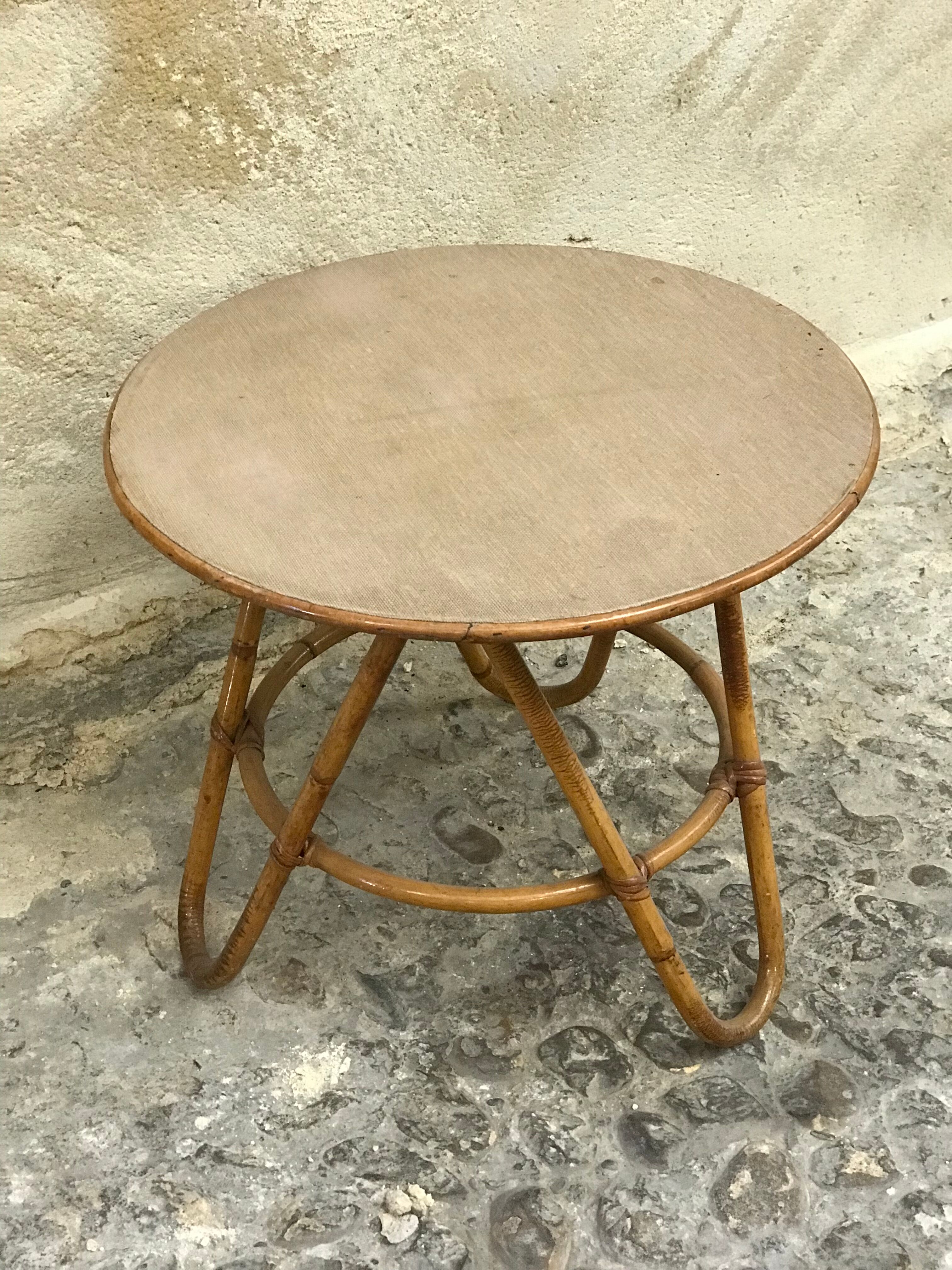 Rattan table 1950