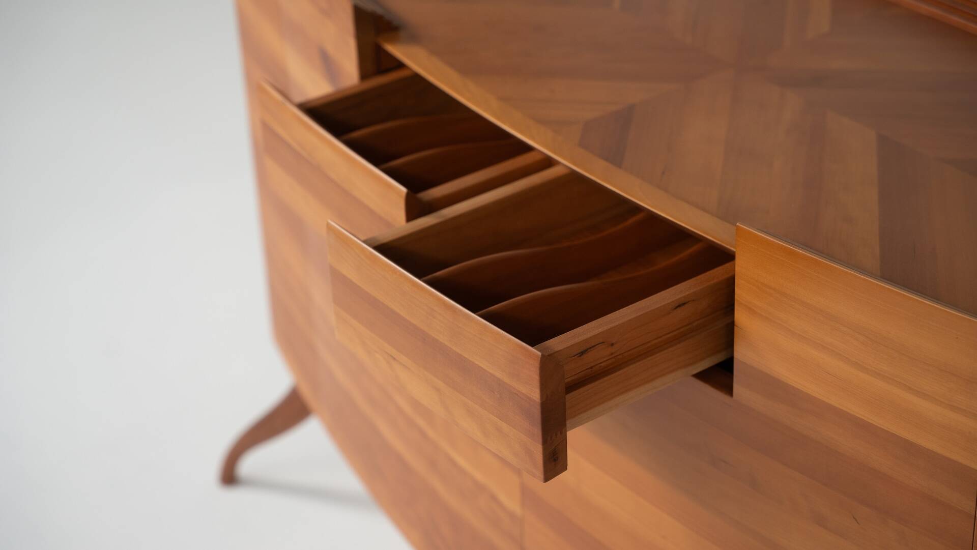 Mid-Century Oval Sideboard by Ceccotti Collezioni