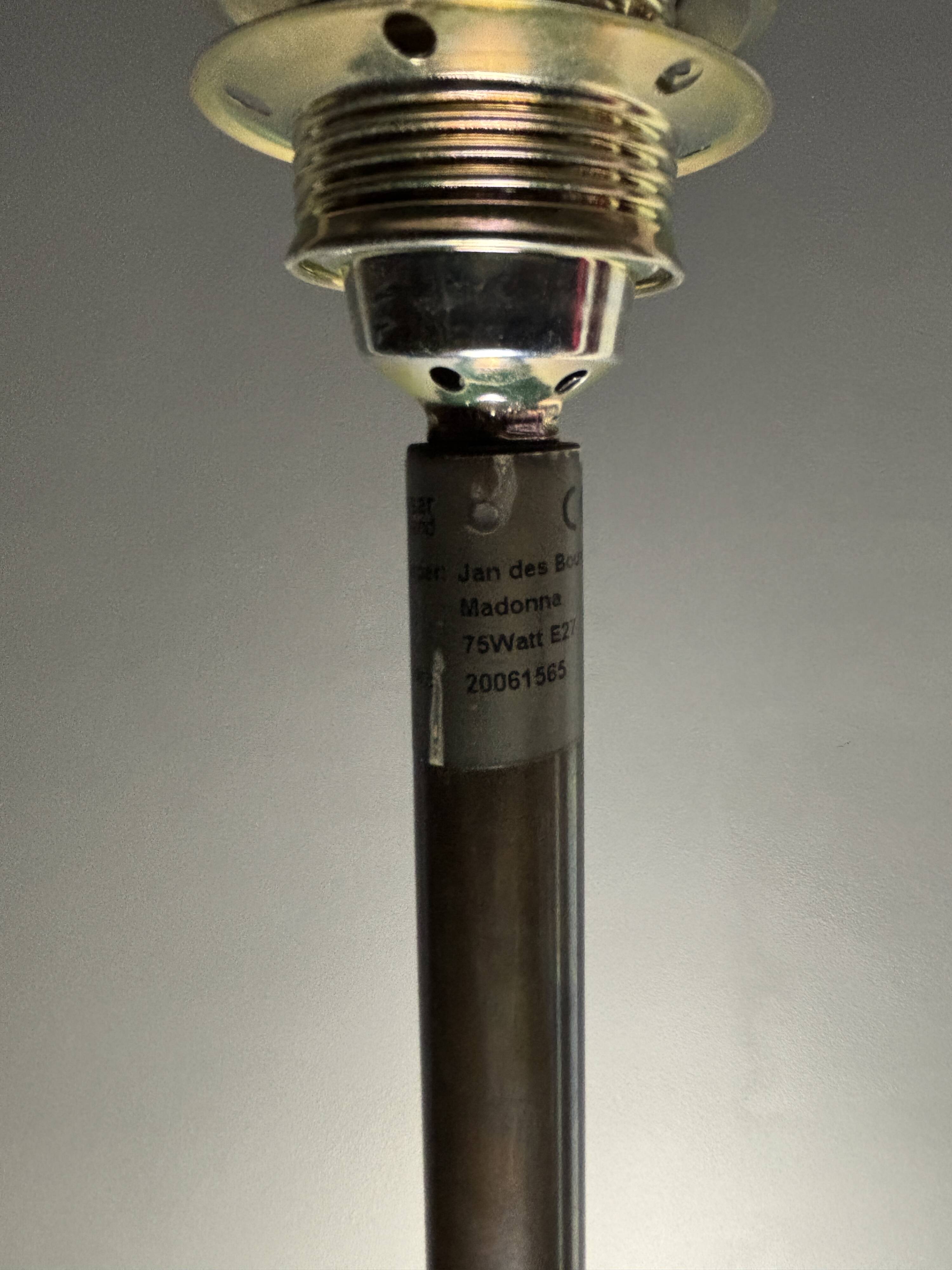 Brutalist bronze floor lamp, Dutch design by Jan des Bouvrie for Quasar