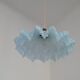 French Vintage 1930s Pale Blue Frilled Clichy Glass Lampshade Ceiling Light