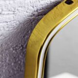 Freeform brass mirror, 42x28 cm