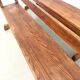Pair of communal benches in solid oak, 1950s.