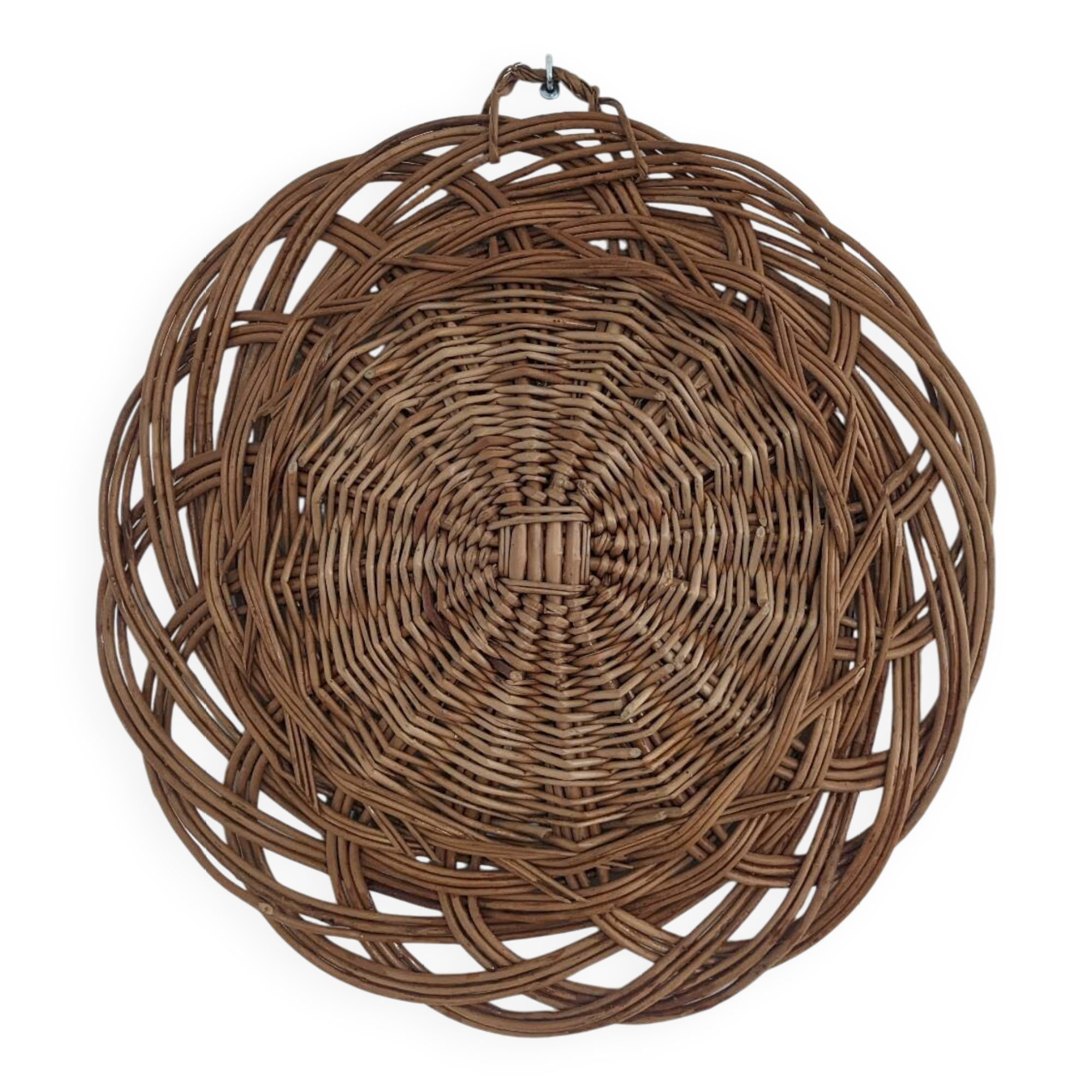 Wicker tray wall decoration