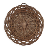 Wicker tray wall decoration