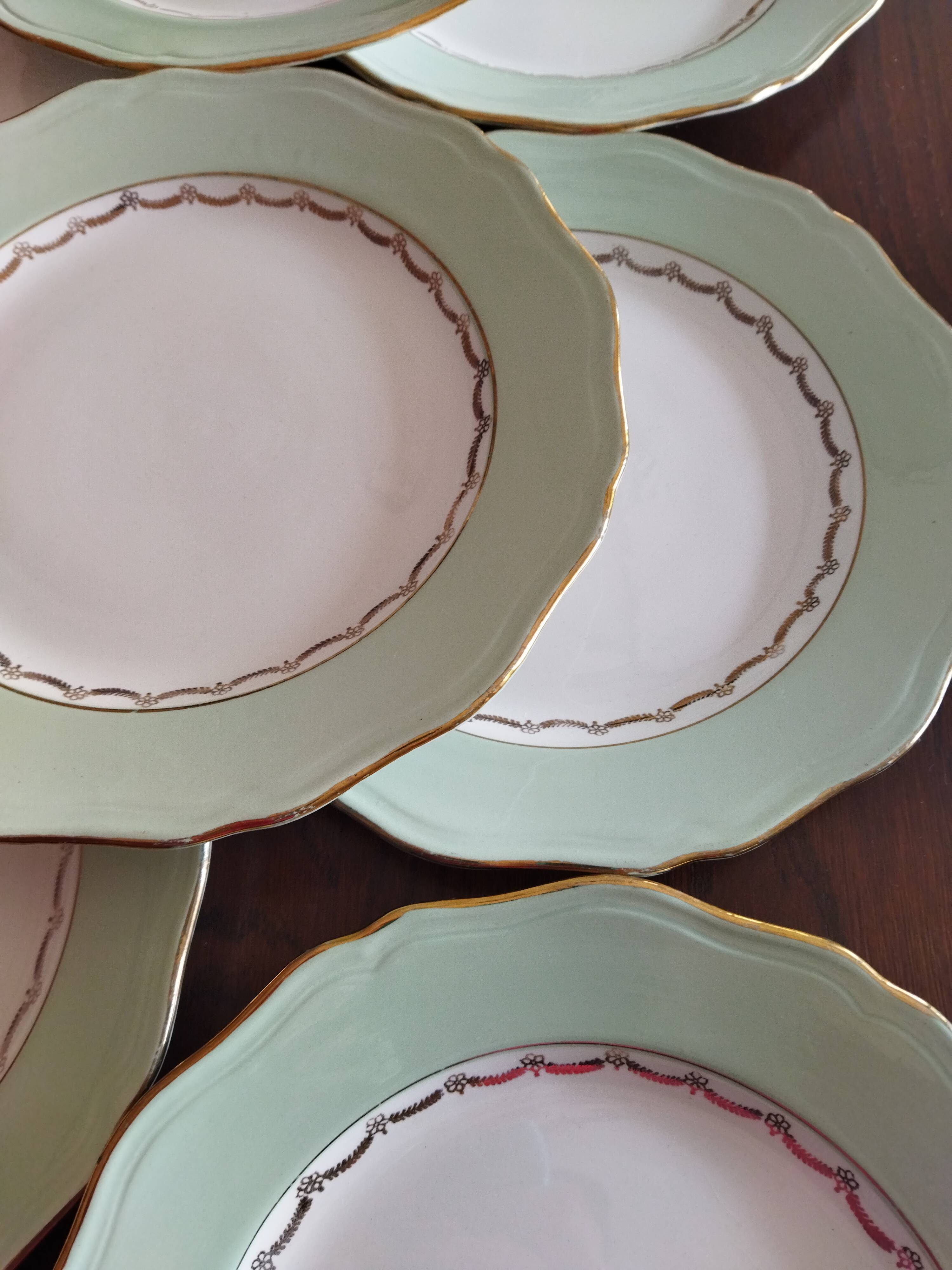 9 flat plates L'Amandinoise "Cafés Nico"