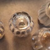Goldsmith christofle salt shakers salters solid silver & glass