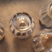Goldsmith christofle salt shakers salters solid silver & glass