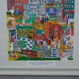 Hand signed modern lithograph by Gunilla Mann, 1990s.
