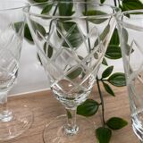 Set of 6 white wine glasses