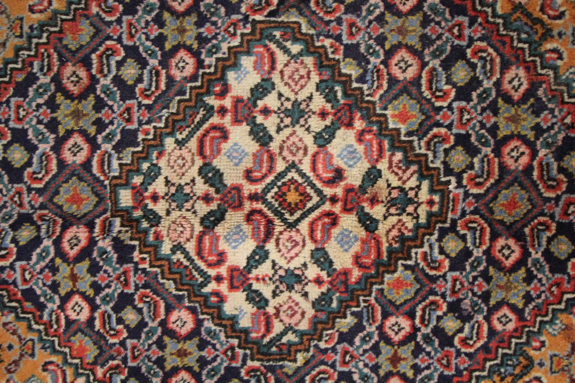 Vintage persian living room rug handwoven red wool ardebil carpet area rug- 197x292cm