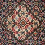 Vintage persian living room rug handwoven red wool ardebil carpet area rug- 197x292cm
