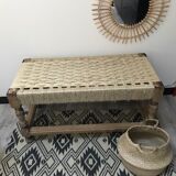 Hand woven Indian bench