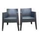 2 black Toy chairs designed by Starck