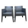 2 black Toy chairs designed by Starck