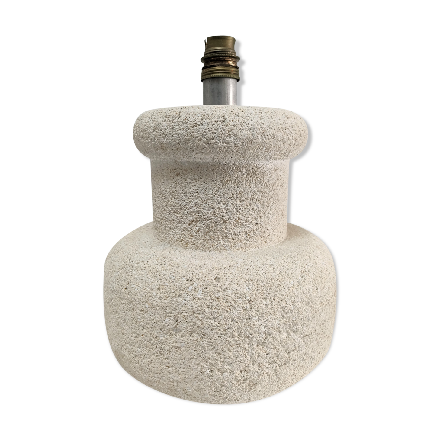 Sculptural lamp foot in natural stone design 70s