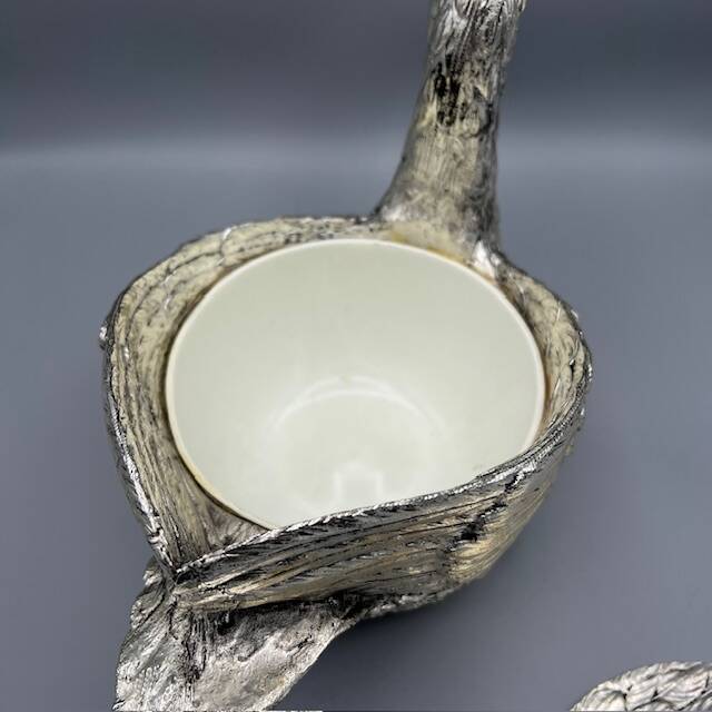 Silver swan signed Mauro Manetti