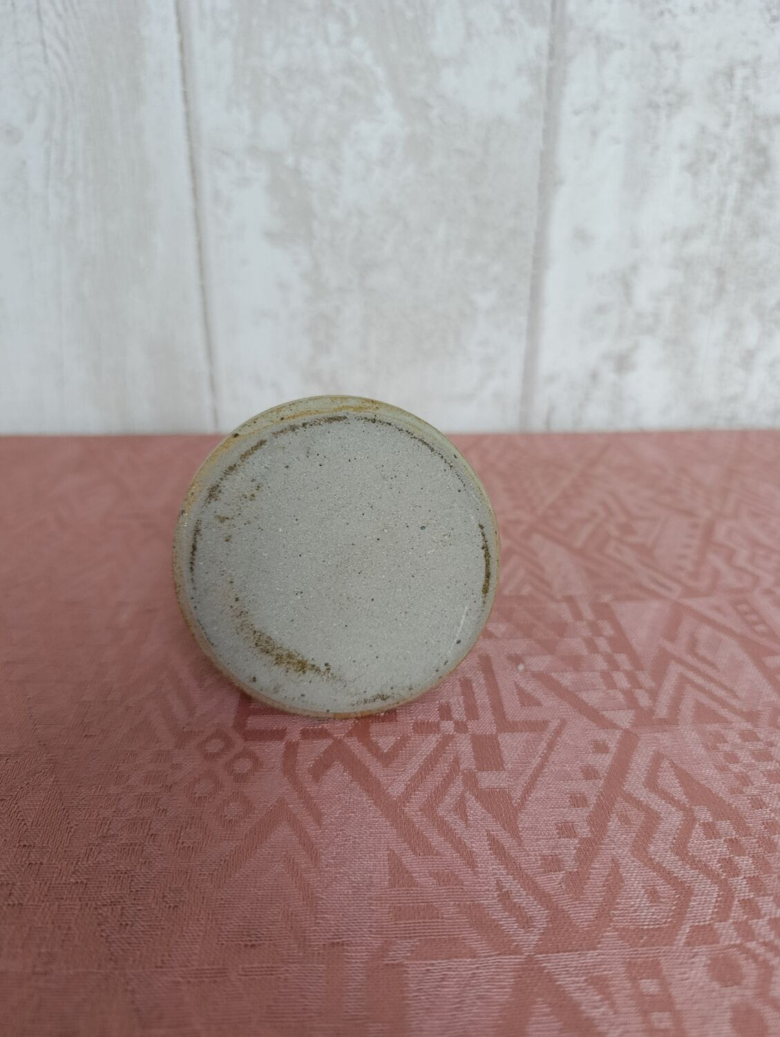 Glazed stoneware candlestick