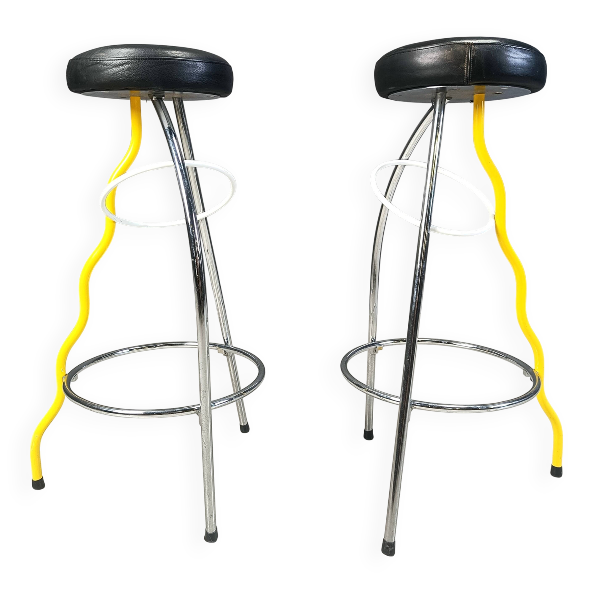 Pair of Duplex stools by Javier Mariscal for BD 1980s Memphis